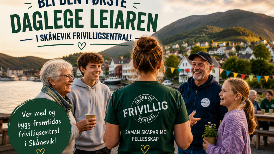 Lenke til artikkel: Bli den første daglege leiaren i Skånevik Frivilligsentral!