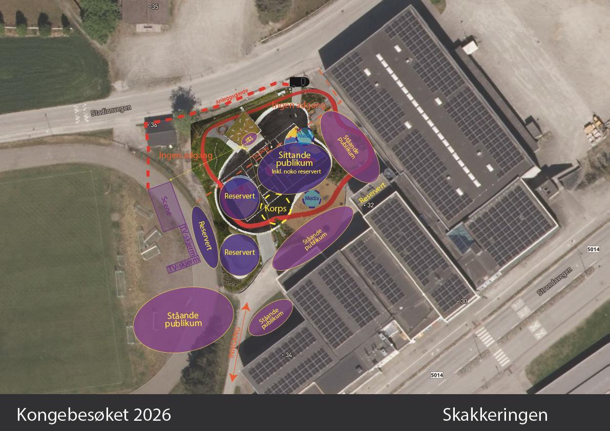 Stader kor publikum kan stå - Klikk for stort bilde