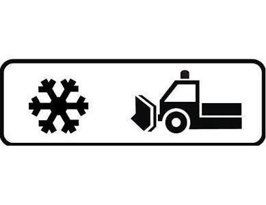 Illustrasjon av brøytebil og snøfnugg - Klikk for stort bilde