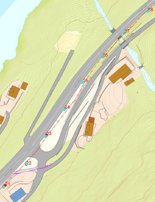 Kart Teigland - Klikk for stort bilde