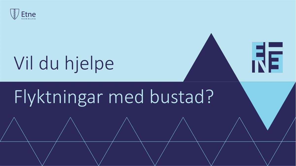Vil du hjelpe flyktningar med bustad? - Klikk for stort bilde