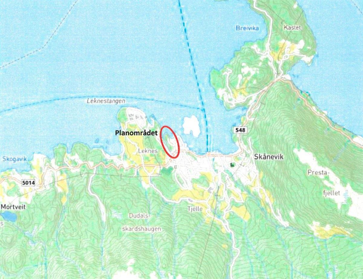 Kart over Skålnes og Hagavik  - Klikk for stort bilde